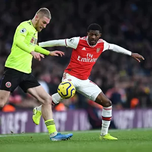 Arsenal vs Sheffield United: Ainsley Maitland-Niles Closes Down Oli McBurnie in Intense Premier League Clash