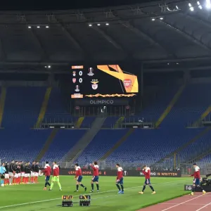 Arsenal vs. SL Benfica: Europa League Clash at Stadio Olimpico, Rome 2021 Arsenal vs. SL Benfica: Europa League Clash at Stadio Olimpico, Rome 2021
