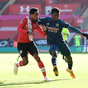 Arsenal vs Southampton: FA Cup Fourth Round Clash Amid Pandemic - Nketiah Shields Ball Arsenal vs Southampton: FA Cup Fourth Round Clash Amid Pandemic - Nketiah Shields Ball