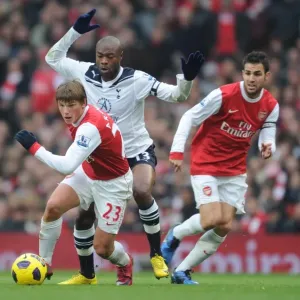 Arsenal vs. Tottenham: Andrey Arshavin and William Gallas Clash in Intense Premier League Rivalry (2010-11)