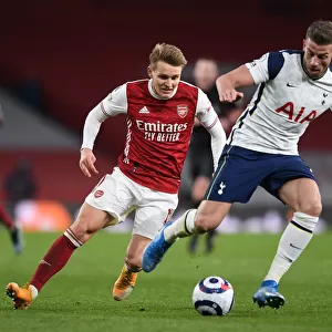 Arsenal vs. Tottenham: Martin Odegaard Closes In on Toby Alderweireld in Intense Premier League Clash