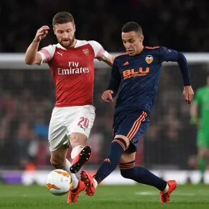 Arsenal vs Valencia: Mustafi Closes In on Rodrigo in Europa League Semi-Final Showdown