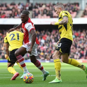 Arsenal vs. Watford: Nuno Tavares Clashes with Juraj Kucka in Premier League Showdown Arsenal vs. Watford: Nuno Tavares Clashes with Juraj Kucka in Premier League Showdown