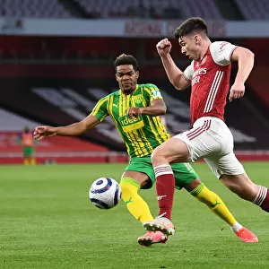 Arsenal vs. West Bromwich Albion: Tierney in Action at Empty Emirates Stadium, May 2021