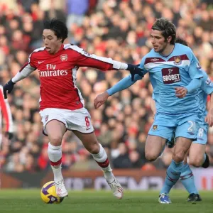 Arsenal vs. West Ham United: A Battle of Midfielders - Nasri vs. Behrami, Emirates Stadium, 31/1/2009