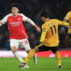 Arsenal vs. Wolverhampton Wanderers: Tomiyasu vs. Hwang Hee-Chan - A Premier League Battle at Emirates Stadium (2023-24) Arsenal vs. Wolverhampton Wanderers: Tomiyasu vs. Hwang Hee-Chan - A Premier League Battle at Emirates Stadium (2023-24)