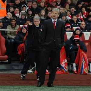 Arsenal Wenger the Arsenal Manager and his Assistant Pat Rice. Arsenal 3: 1 Chelsea Arsenal Wenger the Arsenal Manager and his Assistant Pat Rice. Arsenal 3: 1 Chelsea