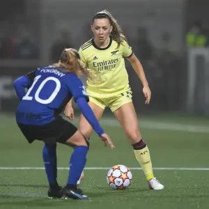 Arsenal Women in Action: UEFA Champions League Battle against HB Koge, Denmark