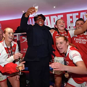 Arsenal Women Celebrate Conti Cup Triumph: Ian Wright Joins in the Fun