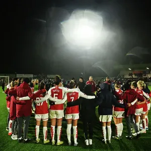 Arsenal Women Celebrate Conti Cup Victory Over Tottenham Hotspur