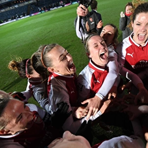 Arsenal Women Celebrate Continental Cup Victory: McCabe, O'Reilly, Janssen Lift the Trophy