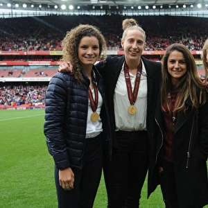 Arsenal Women Celebrate European Championship Victories at Emirates Stadium