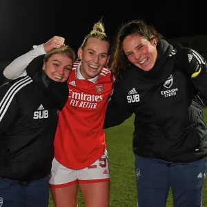 Arsenal Women Celebrate FA WSL Cup Semi-Final Victory Over Manchester City Arsenal Women Celebrate FA WSL Cup Semi-Final Victory Over Manchester City