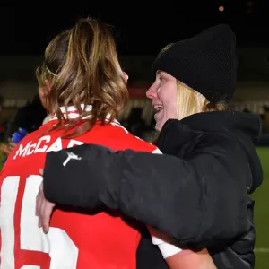 Arsenal Women Celebrate FA WSL Cup Semi-Final Win Against Manchester City Arsenal Women Celebrate FA WSL Cup Semi-Final Win Against Manchester City