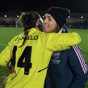 Arsenal Women Celebrate FA WSL Cup Victory over Aston Villa