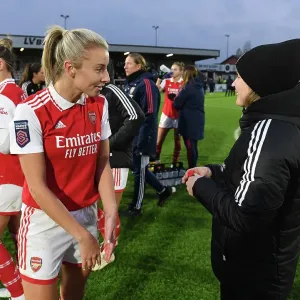Arsenal Women Celebrate FA WSL Victory: Leah Williamson and Kim Little's Triumph Over Everton FC Arsenal Women Celebrate FA WSL Victory: Leah Williamson and Kim Little's Triumph Over Everton FC