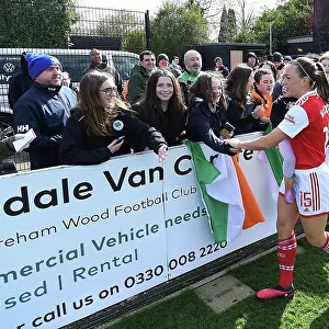 Arsenal Women Celebrate with Fans After Hard-Fought Arsenal v Manchester City Match, FA Women's Super League 2022-23