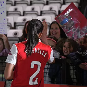 Arsenal Women Celebrate with Fans After Victory Over Leicester City in FA WSL