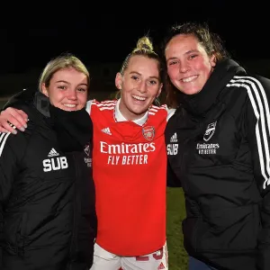 Arsenal Women Celebrate Semi-Final Victory over Manchester City in FA WSL Cup Arsenal Women Celebrate Semi-Final Victory over Manchester City in FA WSL Cup