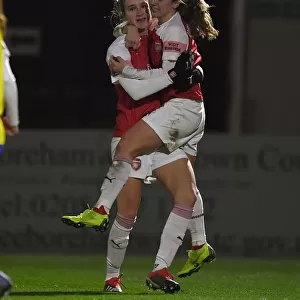 Arsenal Women Celebrate: Van de Donk and Miedema Score in FA WSL Continental Tyres Cup Match