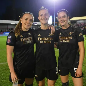 Arsenal Women Celebrate Victory over Brighton & Hove Albion in FA WSL Match Arsenal Women Celebrate Victory over Brighton & Hove Albion in FA WSL Match