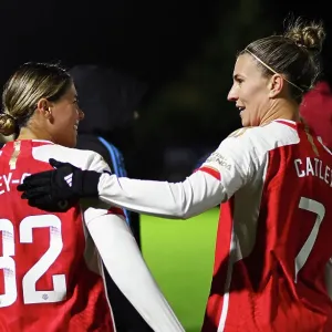 Arsenal Women Celebrate Victory Over Bristol City in FA WSL Cup Arsenal Women Celebrate Victory Over Bristol City in FA WSL Cup