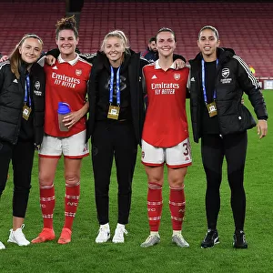 Arsenal Women Celebrate Victory Over FC Zurich in UEFA Champions League Group Stage