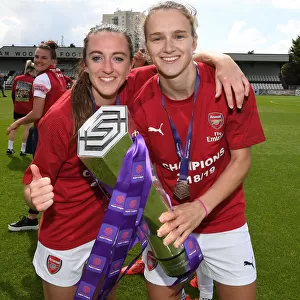 Arsenal Women Celebrate WSL Title with Evans and Miedema