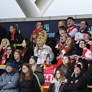 Arsenal Women Fans Passionate Support at Manchester City vs Arsenal - FA Women's Super League Clash (2022-23)