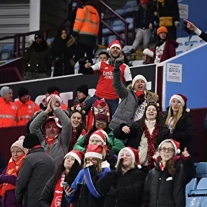 Arsenal Women Fans Reaction at Villa Park after Aston Villa vs Arsenal (Barclays Women's Super League, 2022-23)