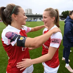 Arsenal Women: Katie McCabe and Tabea Kemme Celebrate after Victory over Birmingham Ladies Arsenal Women: Katie McCabe and Tabea Kemme Celebrate after Victory over Birmingham Ladies