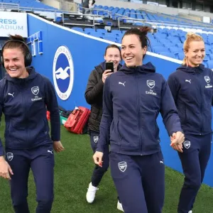 Arsenal Women: Katrine Veje, Viki Schnaderbeck, and Janni Arnth Prepare for Brighton Match Arsenal Women: Katrine Veje, Viki Schnaderbeck, and Janni Arnth Prepare for Brighton Match