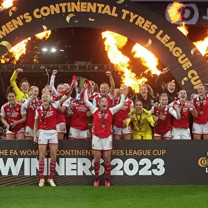 Arsenal Women Triumph in Conti Cup Final: Leah Williamson and Kim Little Lift the Trophy