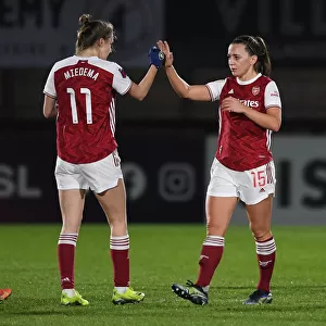 Arsenal Women Triumph Over Manchester United: Miedema and McCabe Celebrate FA WSL Victory Amidst Empty Stands