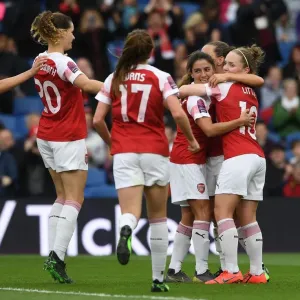 Arsenal Women: Van de Donk and Little Celebrate Goals Against Brighton & Hove Albion Arsenal Women: Van de Donk and Little Celebrate Goals Against Brighton & Hove Albion