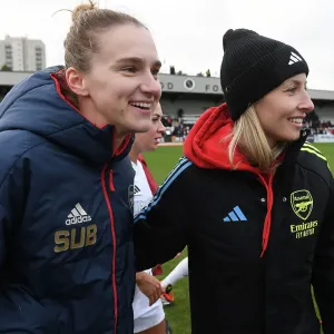 Arsenal Women and Vivianne Miedema Celebrate after Winning Against Watford Women in FA Cup Fourth Round Arsenal Women and Vivianne Miedema Celebrate after Winning Against Watford Women in FA Cup Fourth Round