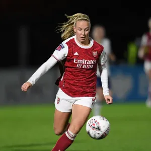 Arsenal Women vs. Tottenham Hotspur Women: FA Womens Continental League Cup Clash in Empty Stands Amidst COVID-19 Restrictions