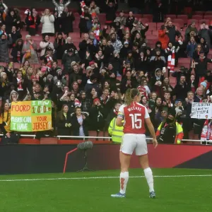 Arsenal Women vs. Chelsea Women: Katie McCabe Celebrates at Emirates Stadium (Barclays Women's Super League 2023-24)
