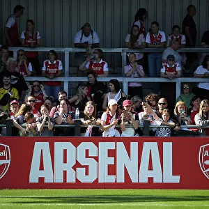 Arsenal Women vs. Aston Villa: FA Women's Super League Showdown at Meadow Park - A Sea of Supporters (2022-23)