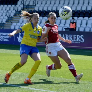 Arsenal Women vs Brighton: FA WSL Match at Empty Meadow Park (April 2021) Arsenal Women vs Brighton: FA WSL Match at Empty Meadow Park (April 2021)
