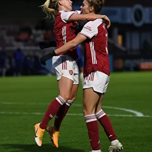 Arsenal Women vs Chelsea Women: Mead and Miedema's Goal Celebration in FA WSL Clash (2020-21)