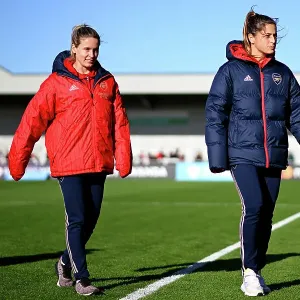 Arsenal Women vs Manchester City: Pre-Match Pitch Inspection at Meadow Park (2023-24)