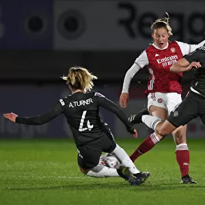 Arsenal Women vs Manchester United Women: Malin Gut Clashes with Amy Turner and Jess Sigsworth in Empty Meadow Park