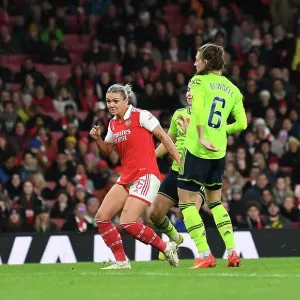 Arsenal Women vs Manchester United Women: Laura Wienroither Scores the Second Goal in FA WSL Clash at Emirates Stadium (November 19, 2022)