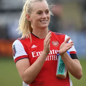 Arsenal Women vs Manchester United Women: Stina Blackstenius Reacts after FA WSL Match Arsenal Women vs Manchester United Women: Stina Blackstenius Reacts after FA WSL Match