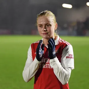 Arsenal Women vs Reading: Kathrine Kuhl's Emotional Moment After Match at Meadow Park Arsenal Women vs Reading: Kathrine Kuhl's Emotional Moment After Match at Meadow Park