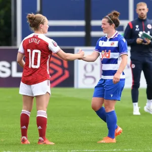 Arsenal Women vs Reading Women: Kim Little and Emma Mitchell Share a Moment After FA WSL Match