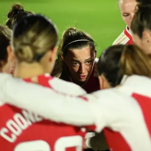 Arsenal Women vs. Tottenham Hotspur Women: Pre-Match Huddle (Conti Cup 2023-24)