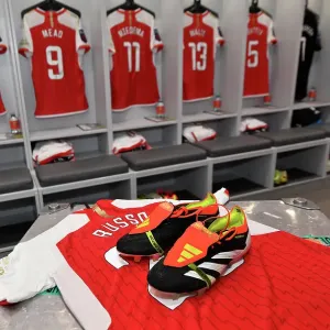 Arsenal Women's Alessia Russo with New Adidas Boots Print Arsenal Women's Alessia Russo with New Adidas Boots Print