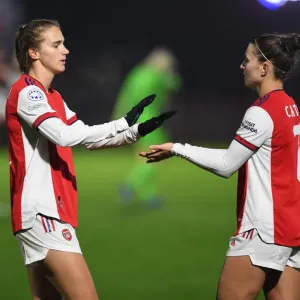 Arsenal Women's Champions League Triumph: Miedema and Catley's Jubilant Moment Arsenal Women's Champions League Triumph: Miedema and Catley's Jubilant Moment